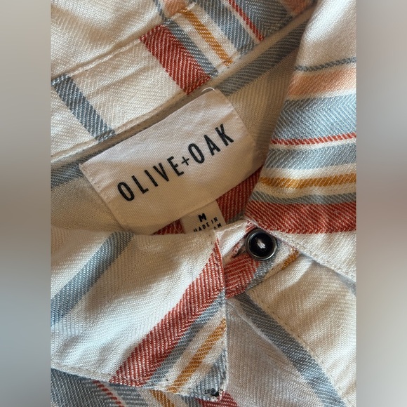 OLIVE + OAK Women’s Sleeveless Collared Casual Summer Dress with Stripes Medium - Picture 8 of 10